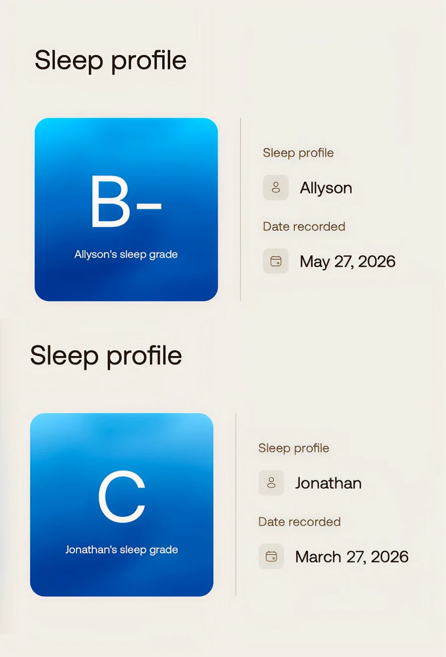 Side by side sleep disruption reports